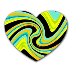 Blue And Yellow Heart Mousepads by Valentinaart