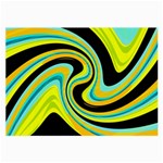 Blue and yellow Large Glasses Cloth (2-Side) Front