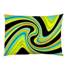 Blue And Yellow Pillow Case (two Sides) by Valentinaart