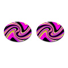 Pink And Yellow Cufflinks (oval) by Valentinaart