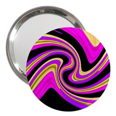 Pink And Yellow 3  Handbag Mirrors by Valentinaart