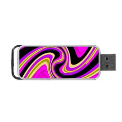 Pink And Yellow Portable Usb Flash (two Sides)