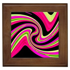 Magenta And Yellow Framed Tiles by Valentinaart