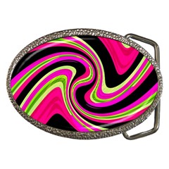 Magenta And Yellow Belt Buckles