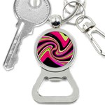 Magenta and yellow Bottle Opener Key Chains Front