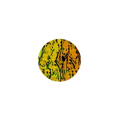 Gentle Yellow Abstract Art 1  Mini Magnets by Valentinaart