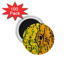 Gentle Yellow Abstract Art 1 75  Magnets (100 Pack)  by Valentinaart