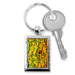 Gentle Yellow Abstract Art Key Chains (rectangle)  by Valentinaart