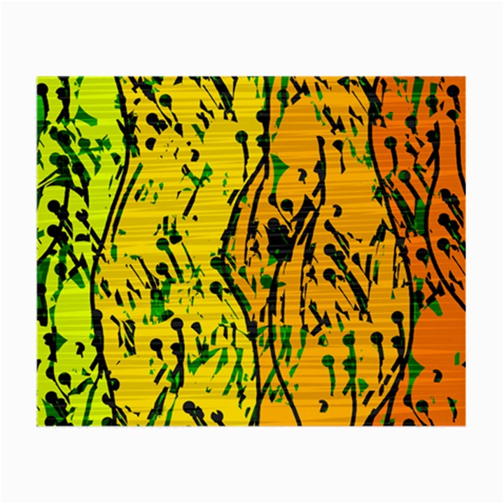 Gentle yellow abstract art Small Glasses Cloth