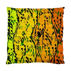 Gentle Yellow Abstract Art Standard Cushion Case (two Sides) by Valentinaart