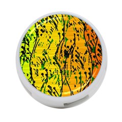 Gentle Yellow Abstract Art 4-port Usb Hub (one Side) by Valentinaart