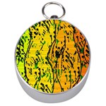 Gentle yellow abstract art Silver Compasses Front