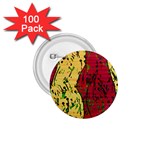 Maroon and ocher abstract art 1.75  Buttons (100 pack)  Front