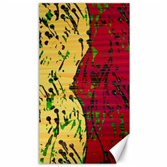 Maroon And Ocher Abstract Art Canvas 40  X 72   by Valentinaart