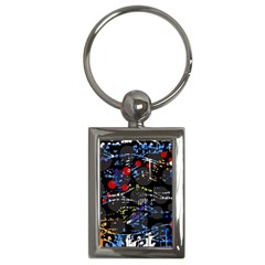 Blue Confusion Key Chains (rectangle)  by Valentinaart