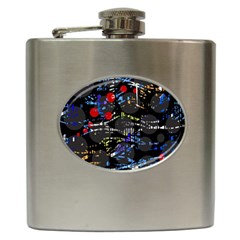 Blue Confusion Hip Flask (6 Oz) by Valentinaart