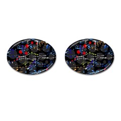 Blue Confusion Cufflinks (oval) by Valentinaart