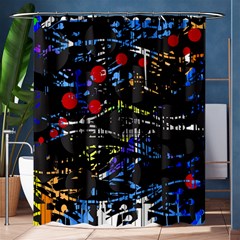 Blue Confusion Shower Curtain 60  X 72  (medium)  by Valentinaart