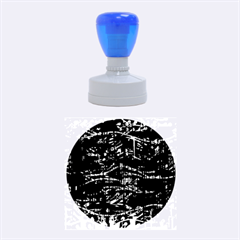 Blue Confusion Rubber Round Stamps (medium) by Valentinaart