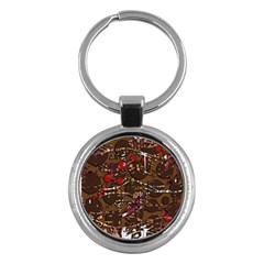 Brown Confusion Key Chains (round) 