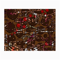 Brown Confusion Small Glasses Cloth (2-side) by Valentinaart