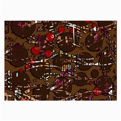 Brown Confusion Large Glasses Cloth (2-side) by Valentinaart