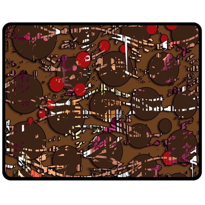 Brown confusion Fleece Blanket (Medium) 