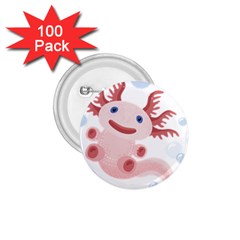 Axolotl Natural Tshirt 1 75  Buttons (100 Pack)  by XOOXOO