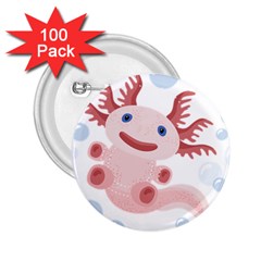 Axolotl Natural Tshirt 2 25  Buttons (100 Pack)  by XOOXOO