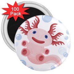 Axolotl Natural Tshirt 3  Magnets (100 Pack) by XOOXOO