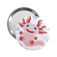 Axolotl Natural Tshirt 2 25  Handbag Mirrors by XOOXOO