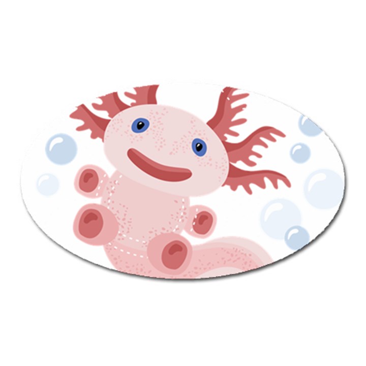 Axolotl Natural Tshirt Oval Magnet