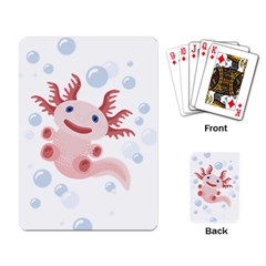 Axolotl Natural Tshirt Playing Card by XOOXOO