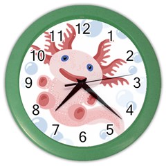 Axolotl Natural Tshirt Color Wall Clocks by XOOXOO