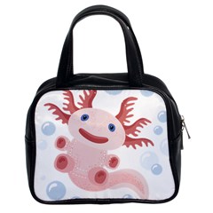 Axolotl Natural Tshirt Classic Handbags (2 Sides) by XOOXOO