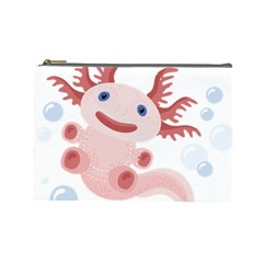 Axolotl Natural Tshirt Cosmetic Bag (large) 