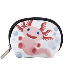 Axolotl Natural Tshirt Accessory Pouches (small)  by XOOXOO