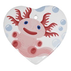 Axolotl Natural Heart Ornament (2 Sides) by XOOXOO