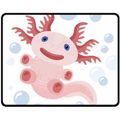 Axolotl Natural Fleece Blanket (medium) 