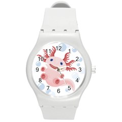 Axolotl Natural Round Plastic Sport Watch (m) by XOOXOO