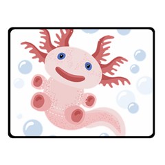 Axolotl Natural Double Sided Fleece Blanket (small) 