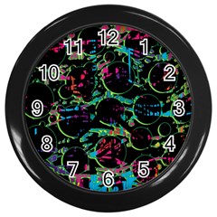 Graffiti Style Design Wall Clocks (black) by Valentinaart