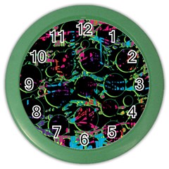 Graffiti Style Design Color Wall Clocks by Valentinaart