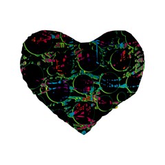 Graffiti Style Design Standard 16  Premium Heart Shape Cushions by Valentinaart