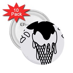 Blackandwhite Mickey Icecream 2 25  Buttons (10 Pack)  by XOOXOO