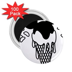 Blackandwhite Mickey Icecream 2 25  Magnets (100 Pack) 