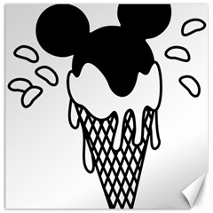 Blackandwhite Mickey Icecream Canvas 12  X 12   by XOOXOO