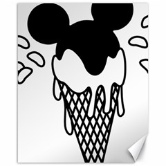 Blackandwhite Mickey Icecream Canvas 16  X 20  