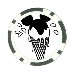 Blackandwhite Mickey Icecream Poker Chip Card Guards by XOOXOO