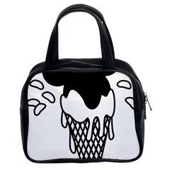 Blackandwhite Mickey Icecream Classic Handbags (2 Sides) by XOOXOO